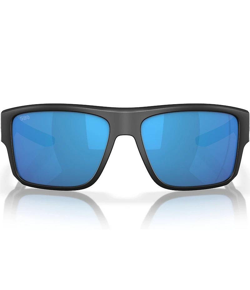 Costa Men's Taxman 59mm Mirrored Rectangle Polarized Sunglasses