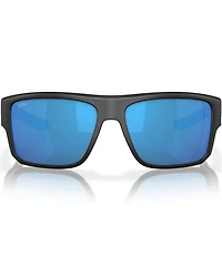 Costa Men's Taxman 59mm Mirrored Rectangle Polarized Sunglasses