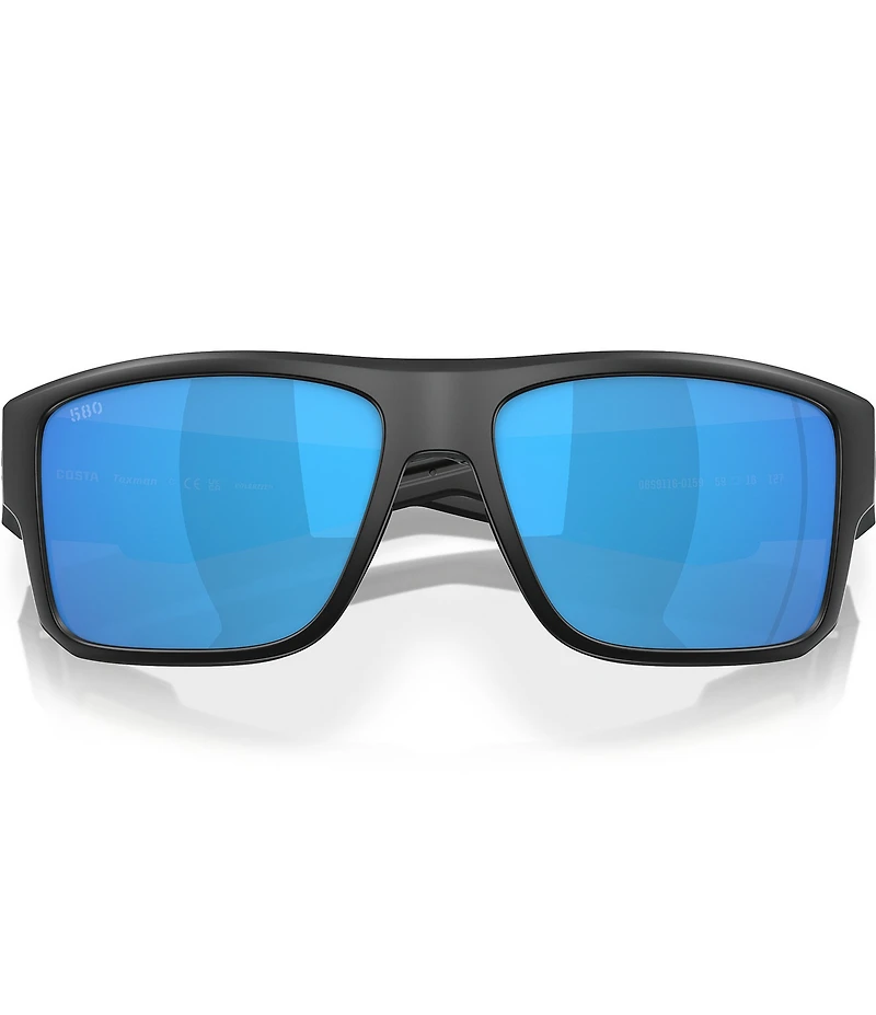 Costa Men's Taxman 59mm Mirrored Rectangle Polarized Sunglasses