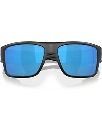 Costa Men's Taxman 59mm Mirrored Rectangle Polarized Sunglasses
