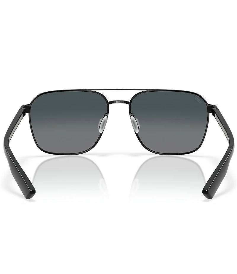 Costa Men's Wader 58mm Square Polarized Sunglasses