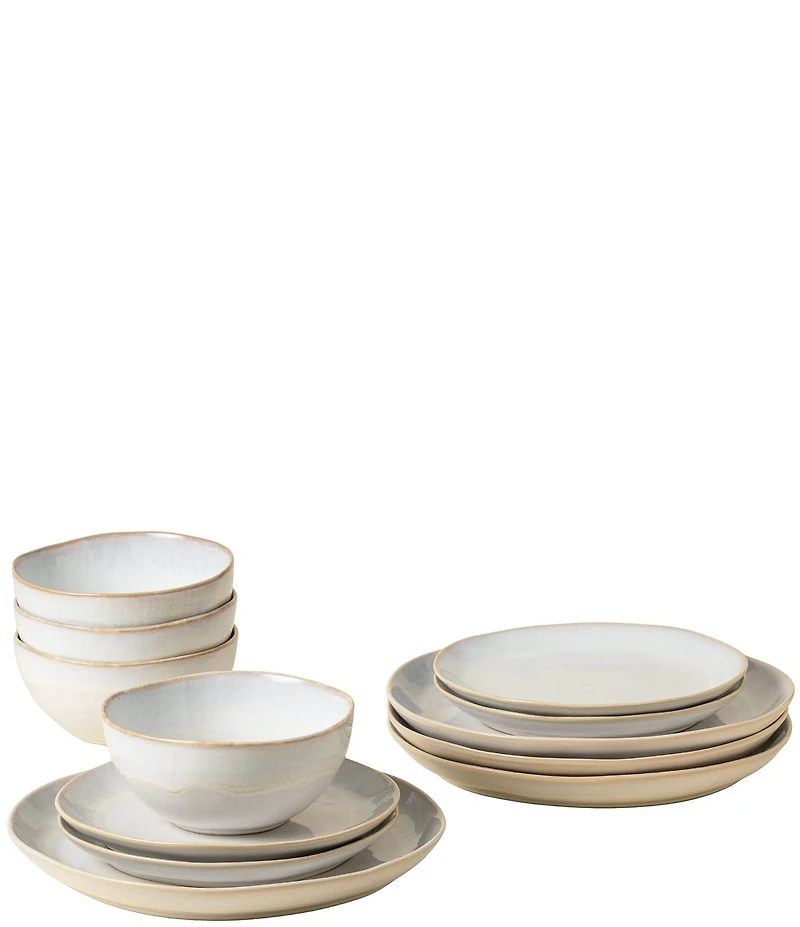 Costa Nova Brisa Collection 12-Piece Dinnerware Set with Cereal Bowl