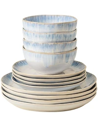 Costa Nova Brisa Collection 12-Piece Dinnerware Set with Cereal Bowl