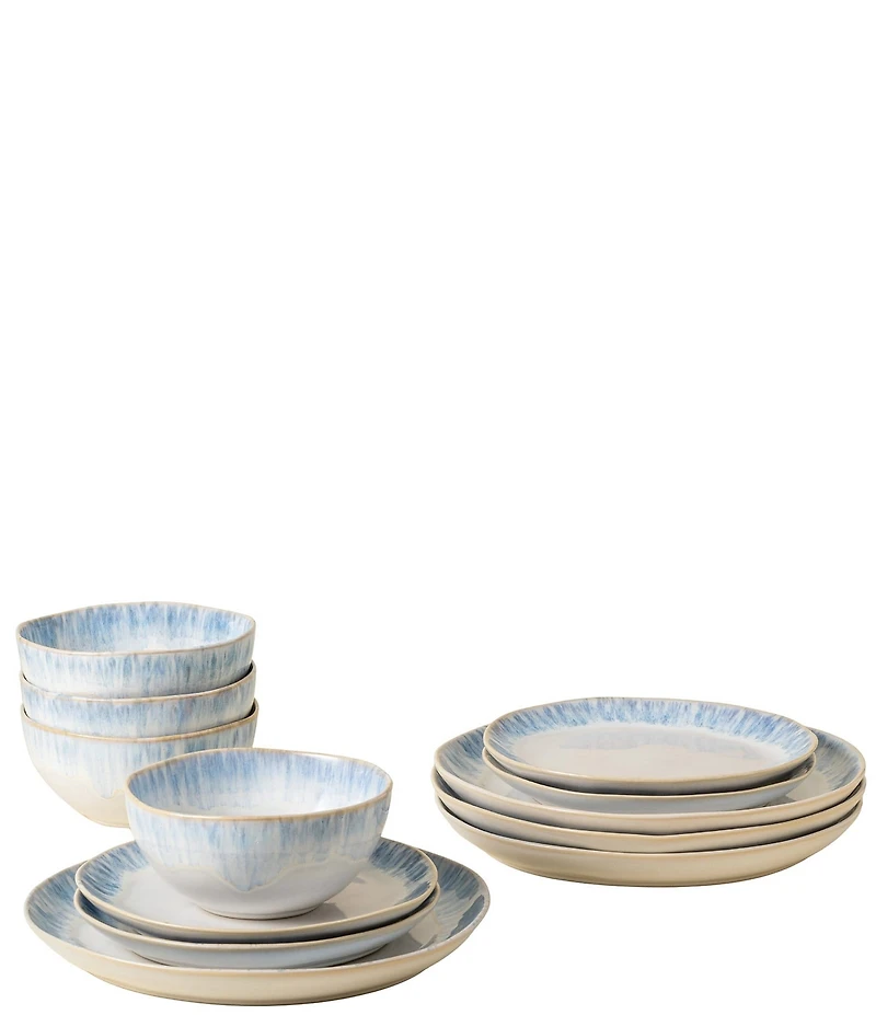 Costa Nova Brisa Collection 12-Piece Dinnerware Set with Cereal Bowl