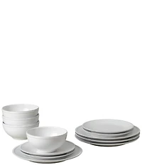 Costa Nova Friso Collection 12-Piece Dinnerware Set with Cereal Bowl