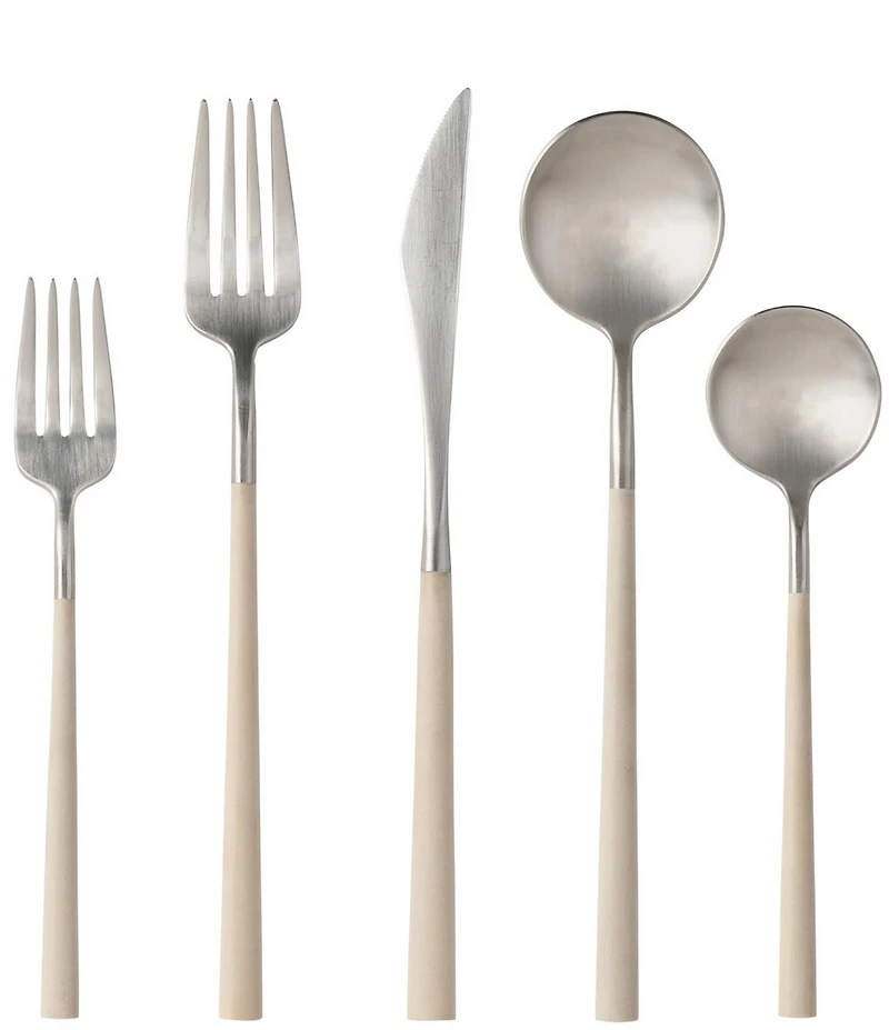 Costa Nova Mito Collection 5-Piece Place Setting Stainless Steel Flatware Set
