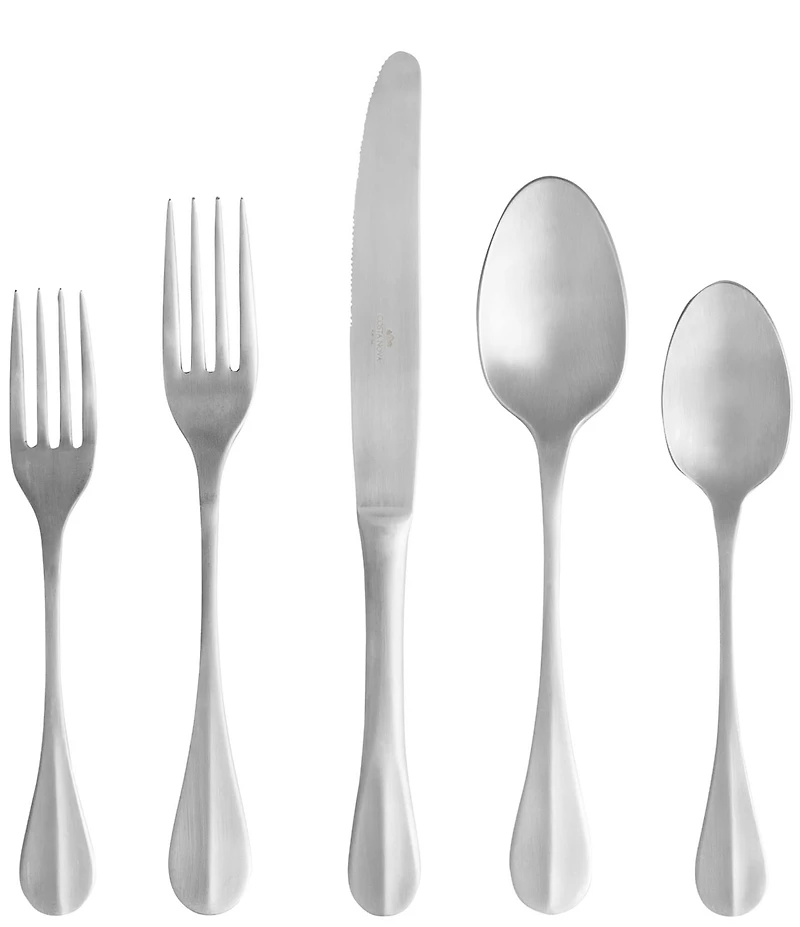 Costa Nova Nau Collection Brushed 5-Piece Stainless Steel Flatware Set