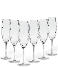 Costa Nova Ottica Flute Glasses, Set of 6