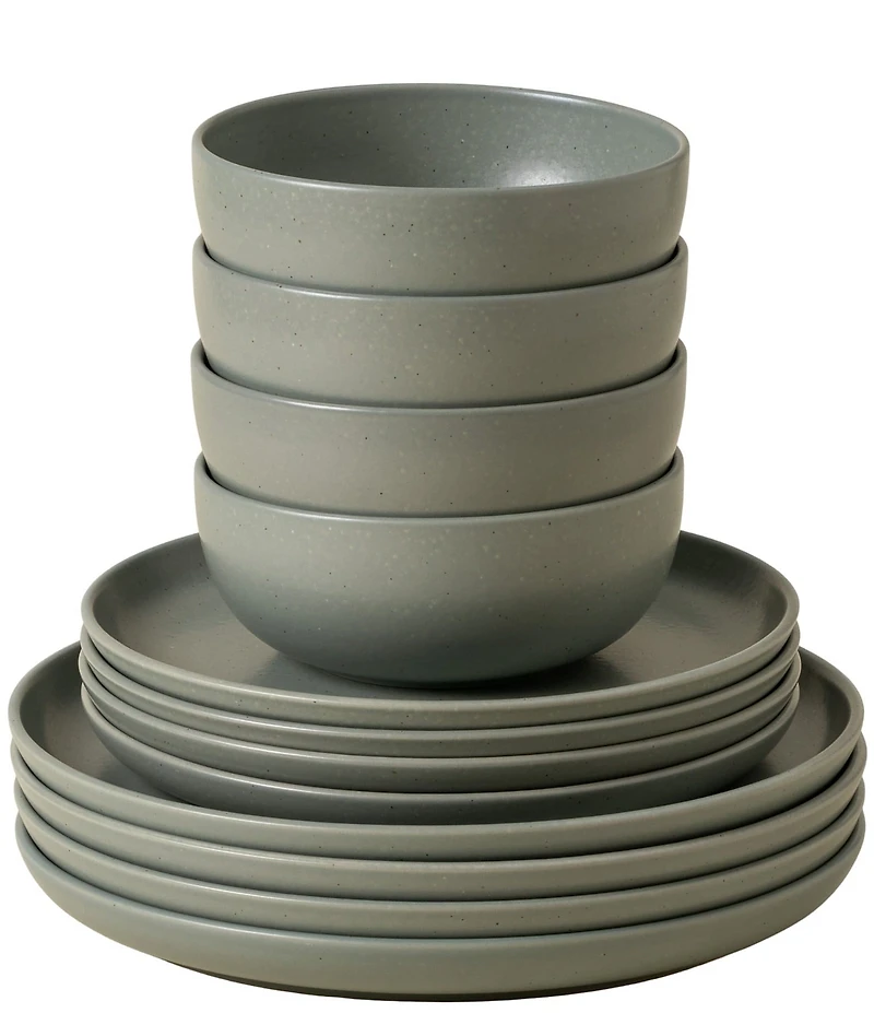 Costa Nova Pacifica Collection 12-Piece Dinnerware Set with Cereal Bowl