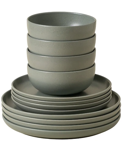 Costa Nova Pacifica Collection 12-Piece Dinnerware Set with Cereal Bowl