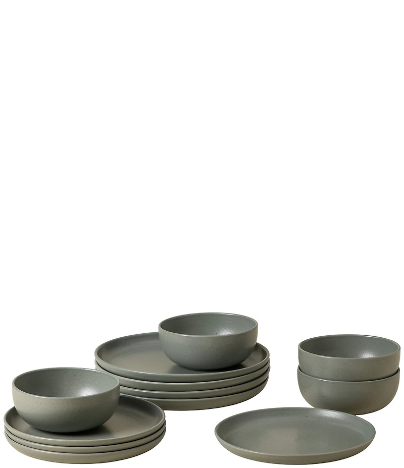 Costa Nova Pacifica Collection 12-Piece Dinnerware Set with Cereal Bowl