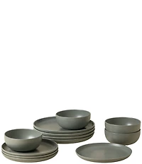 Costa Nova Pacifica Collection 12-Piece Dinnerware Set with Cereal Bowl