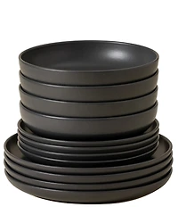 Costa Nova Pacifica Collection 12-Piece Dinnerware Set with Pasta Bowl