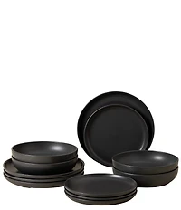 Costa Nova Pacifica Collection 12-Piece Dinnerware Set with Pasta Bowl