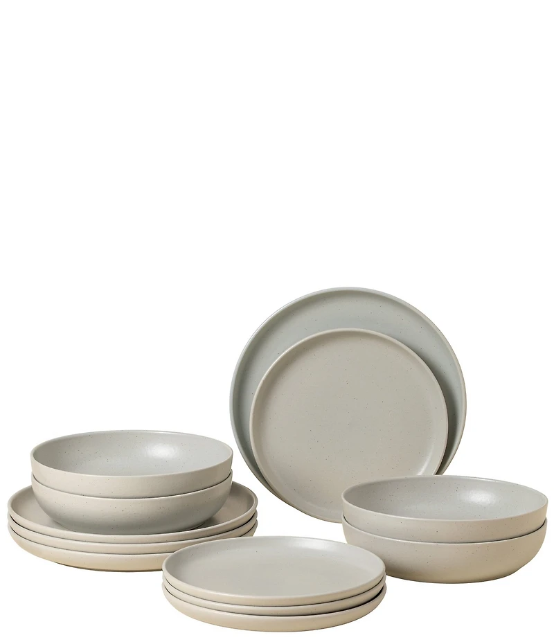Costa Nova Pacifica Collection 12-Piece Dinnerware Set with Pasta Bowl