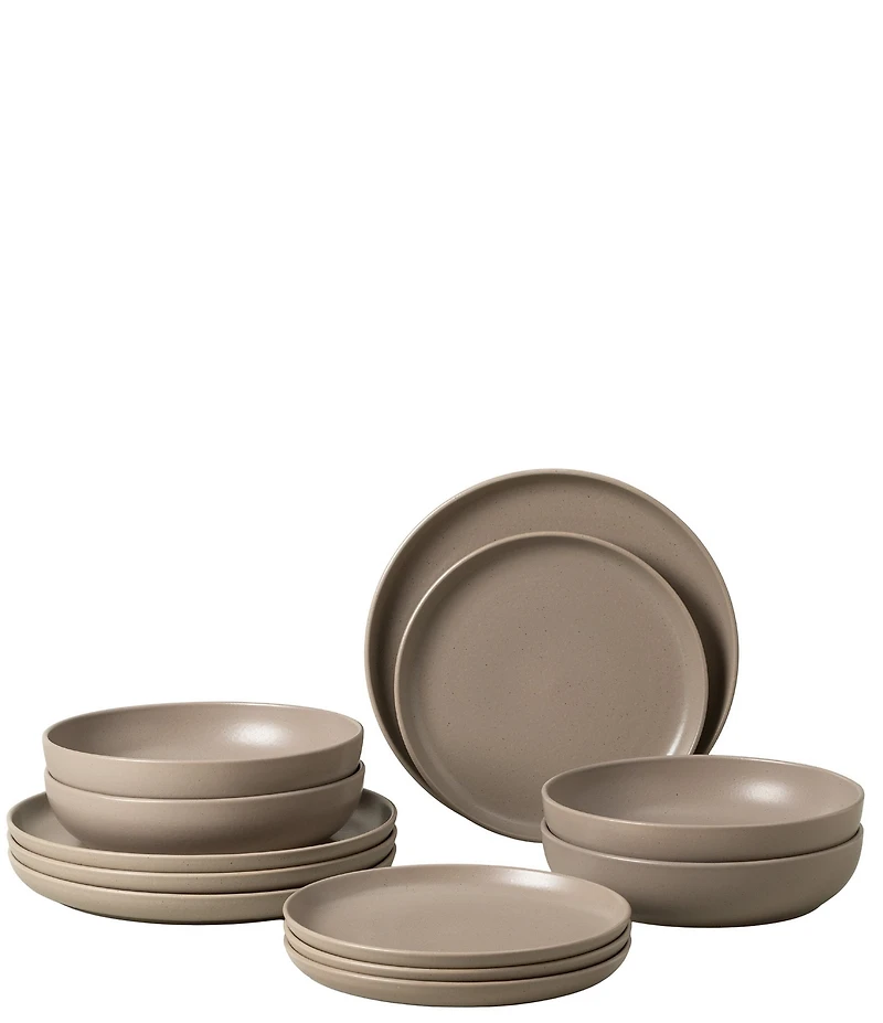 Costa Nova Pacifica Collection 12-Piece Dinnerware Set with Pasta Bowl