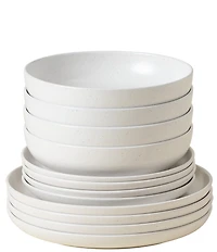 Costa Nova Pacifica Collection 12-Piece Dinnerware Set with Pasta Bowl