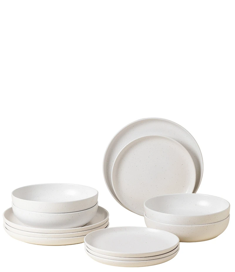 Costa Nova Pacifica Collection 12-Piece Dinnerware Set with Pasta Bowl