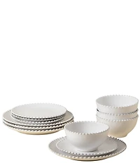Costa Nova Pearl Collection 12-Piece Place Setting with Cereal Bowl