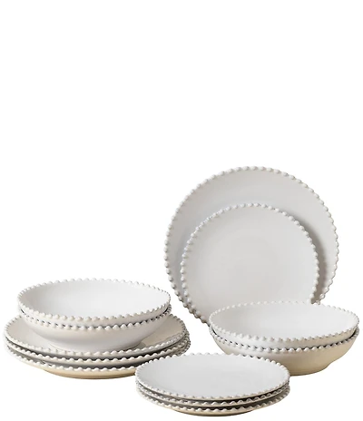 Costa Nova Pearl Collection 12-Piece Place Setting with Pasta Bowl