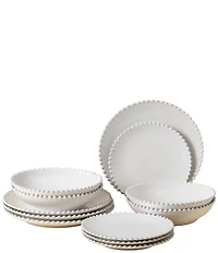 Costa Nova Pearl Collection 12-Piece Place Setting with Pasta Bowl