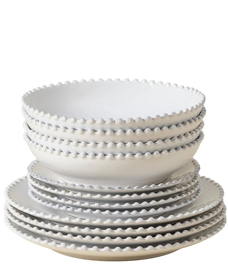 Costa Nova Pearl Collection 12-Piece Place Setting with Pasta Bowl
