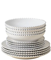 Costa Nova Pearl Collection 12-Piece Place Setting with Pasta Bowl