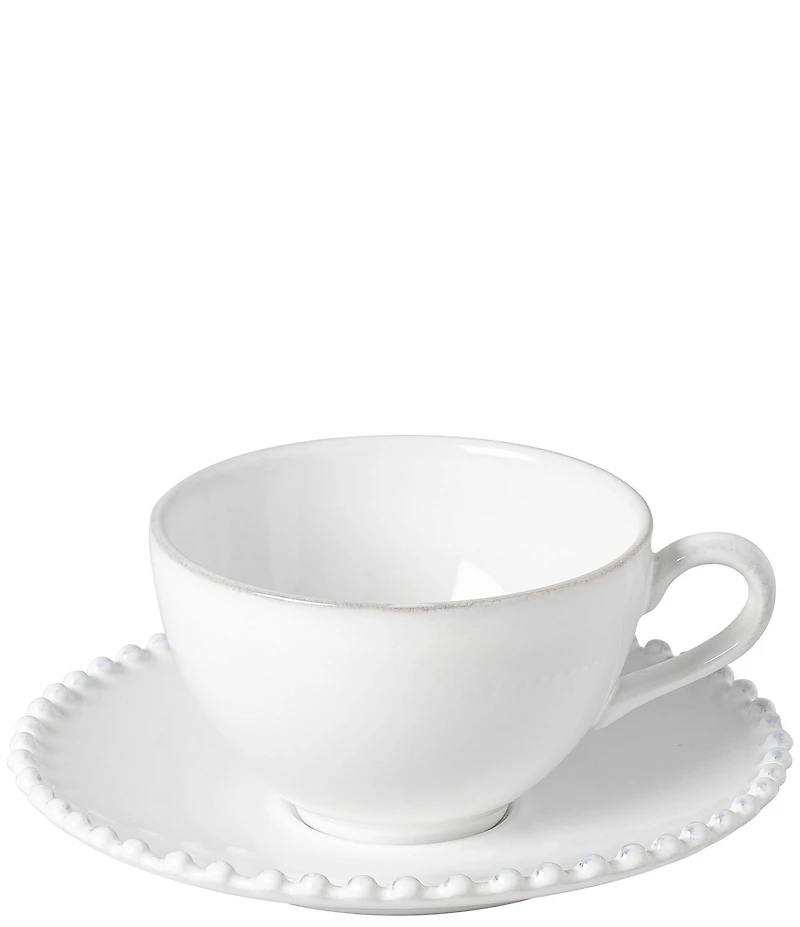 Costa Nova Pearl Collection Tea Cup and Saucer, Set of 6