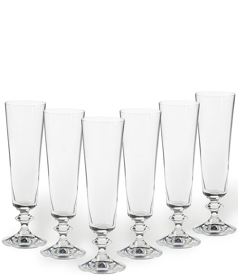 Costa Nova Riva Footed Flute Glasses, Set of 6