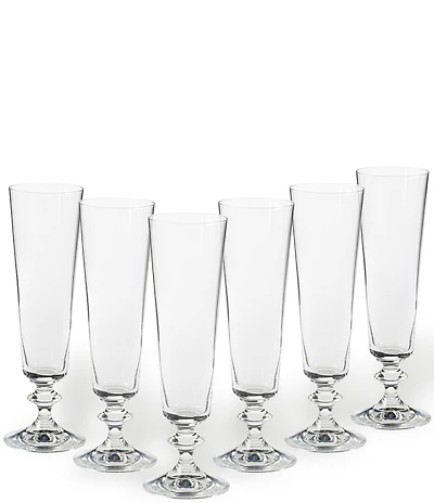 Costa Nova Riva Footed Flute Glasses, Set of 6