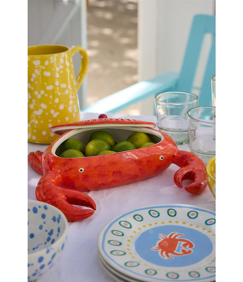 Costa Nova Summer Bliss Collection Crab Salad Plates, Set Of 4