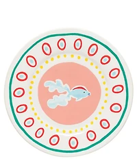 Costa Nova Summer Bliss Collection Guppy Fish Salad Plates, Set Of 4