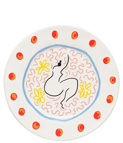Costa Nova Summer Bliss Collection Lady White Salad Plates, Set Of 4