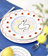 Costa Nova Summer Bliss Collection Lady White Salad Plates, Set Of 4