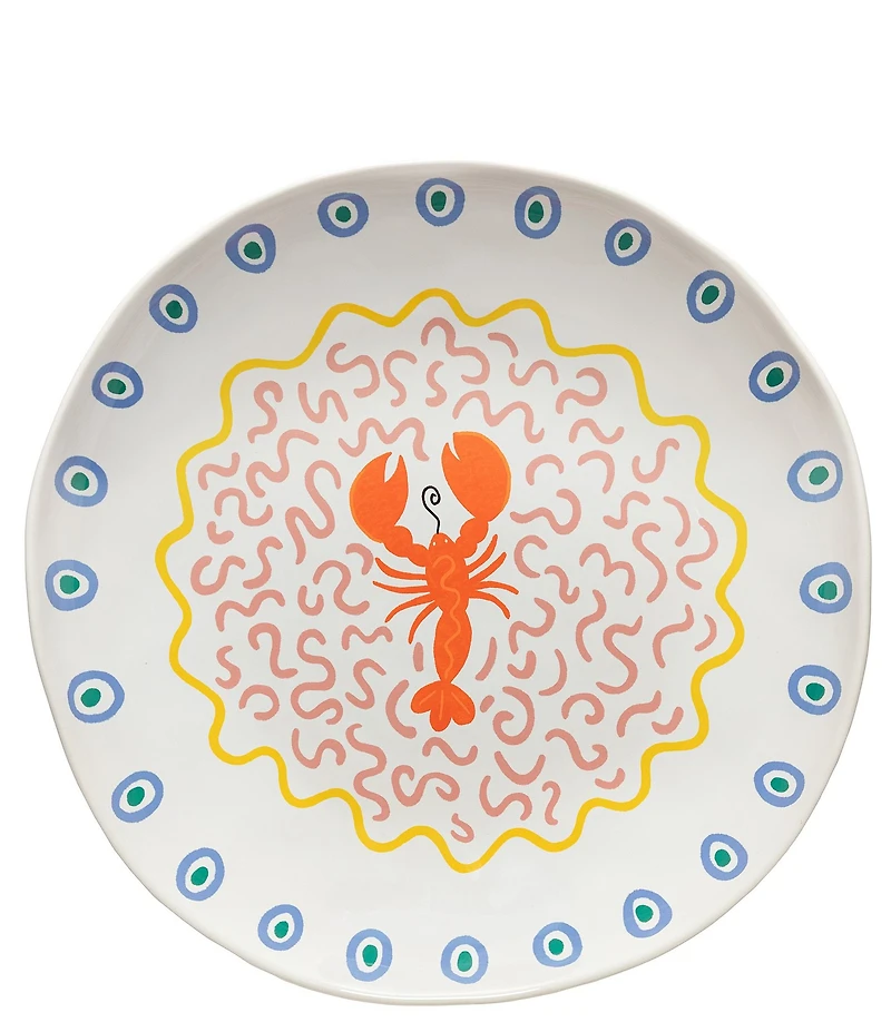 Costa Nova Summer Bliss Collection Lobster Low Serving Bowl