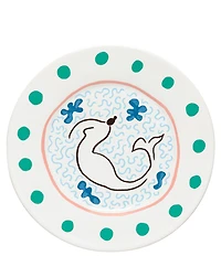 Costa Nova Summer Bliss Collection Mermaid White Salad Plates, Set Of 4
