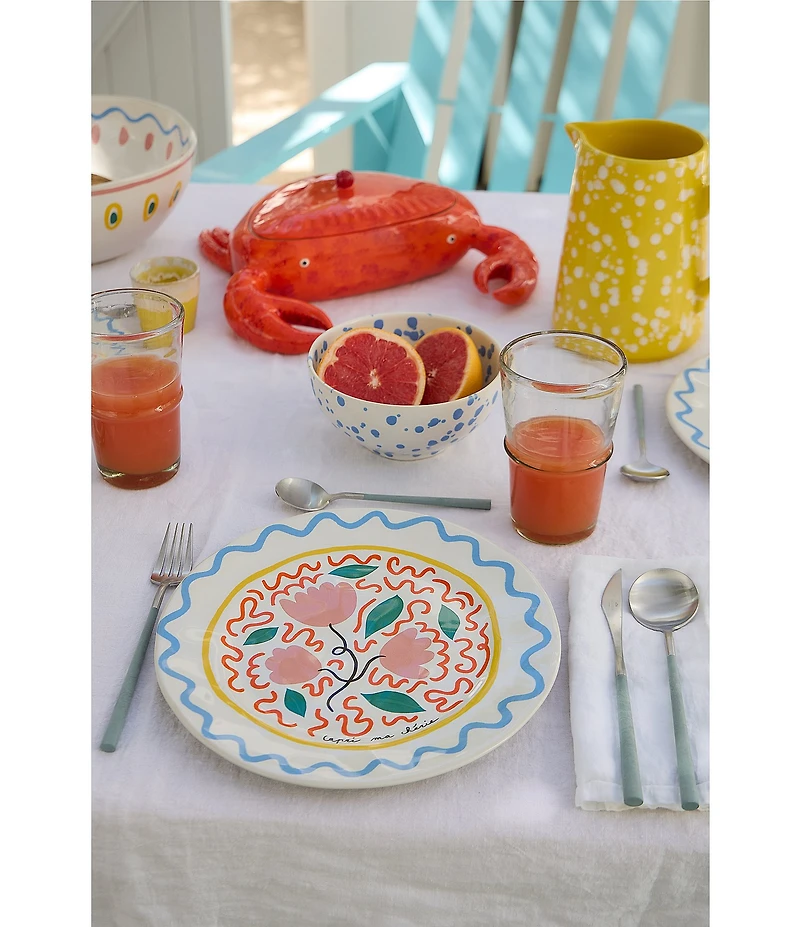 Costa Nova Summer Bliss Collection Tullip Dinner Plates, Set Of 4