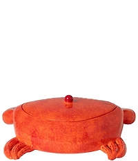 Costa Nova Summer Bliss Collection Crab Faience Centerpiece Storage Jar
