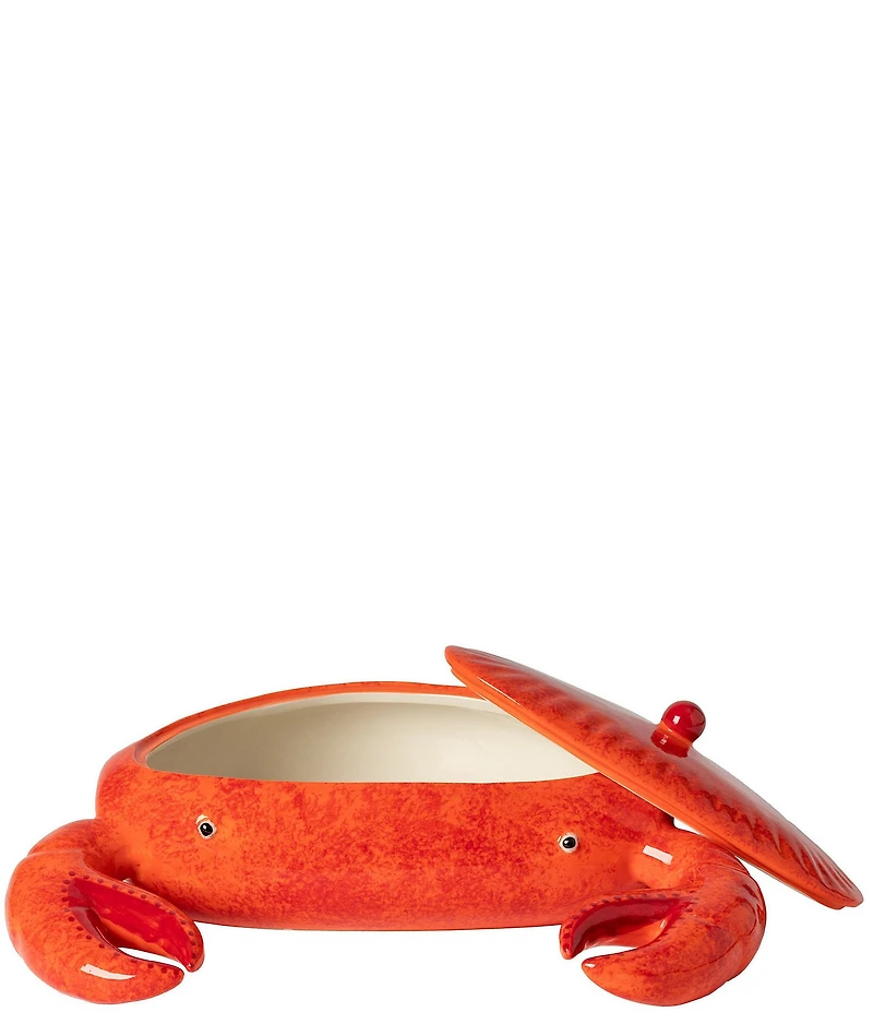 Costa Nova Summer Bliss Collection Crab Faience Centerpiece Storage Jar