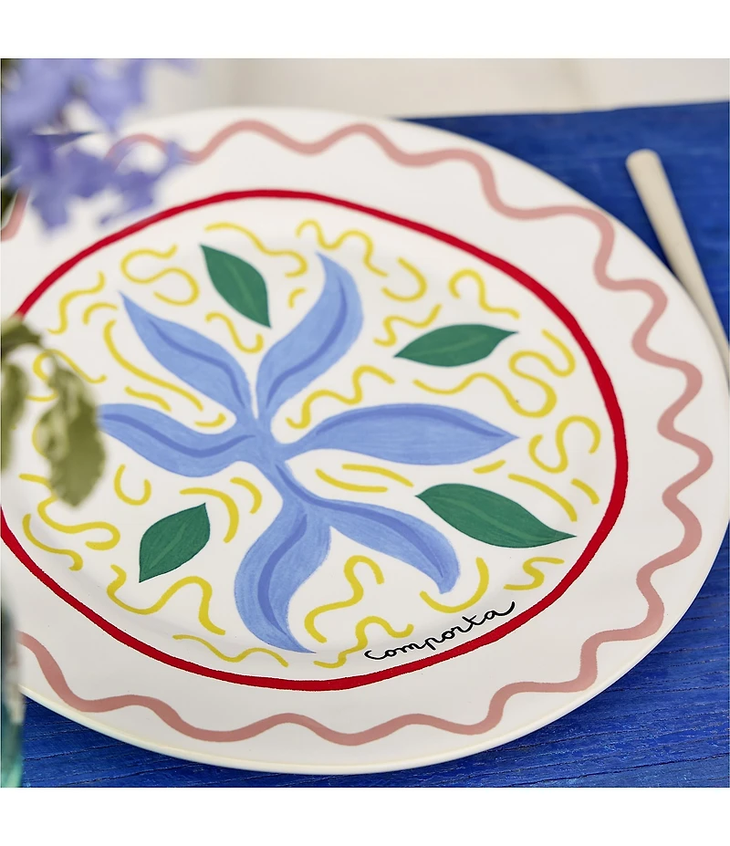 Costa Nova Summer Bliss Seaweed Dinner Plates, Set Of 4