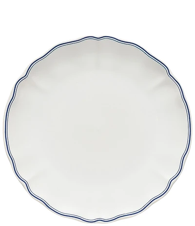 Costa Nova Vila Collection Scalloped Trim Dinner Plates, Set of 6