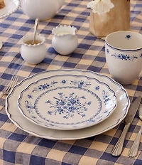 Costa Nova Vila Collection Scalloped Trim Dinner Plates, Set of 6