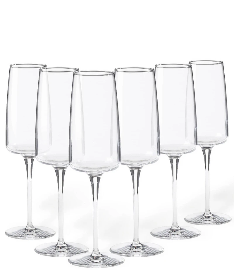 Costa Nova Vine Flute Glasses, Set of 6