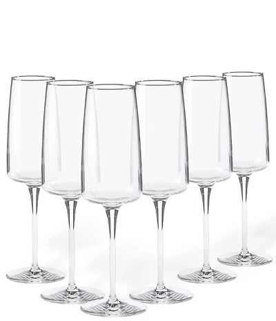 Costa Nova Vine Flute Glasses, Set of 6