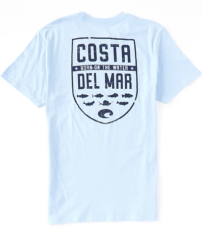 Costa Shield Graphic Short Sleeve Heathered T-Shirt