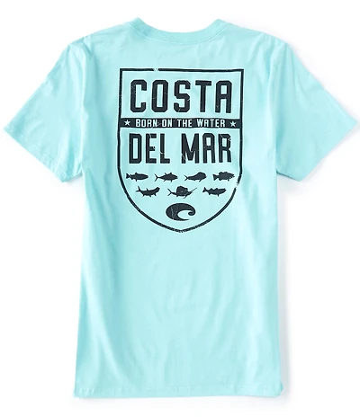 Costa Shield Graphic Short-Sleeve Heathered T-Shirt