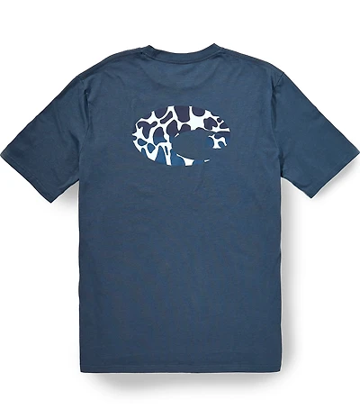 Costa Short Sleeve Animal Print #double;C#double; Wave T-Shirt