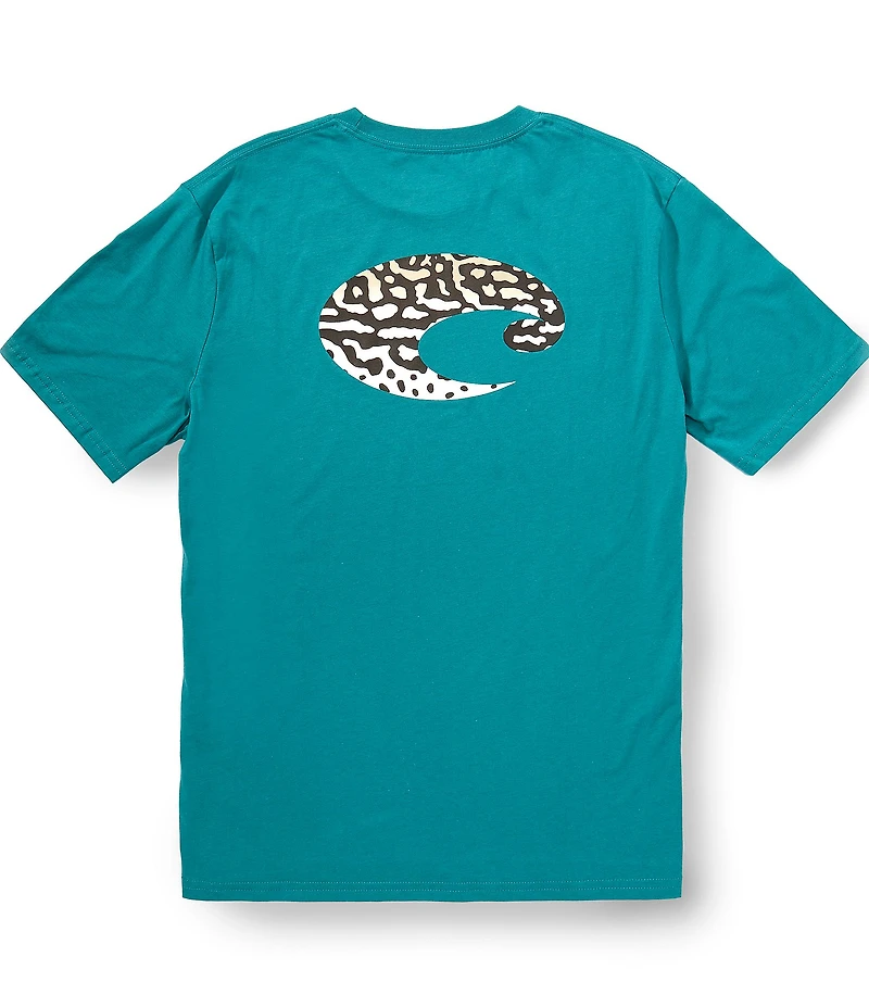 Costa Short Sleeve Leopard #double;C#double; Wave T-Shirt