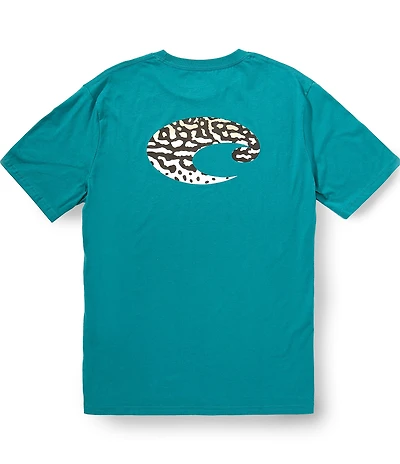 Costa Short Sleeve Leopard #double;C#double; Wave T-Shirt