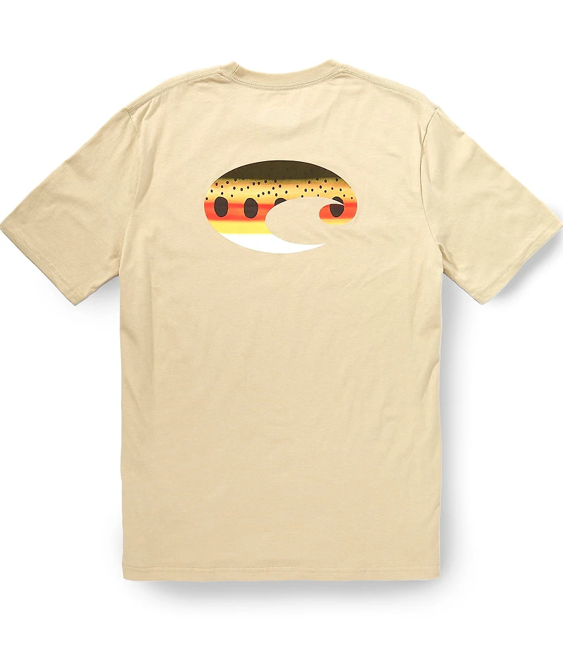 Costa Short Sleeve Printed #double;C#double; Wave T-Shirt
